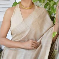 Gold plated basket weave necklace with earrings