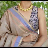 Gold toned ball beads necklace with earrings