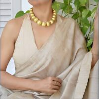 Gold toned ball beads necklace with earrings version 2