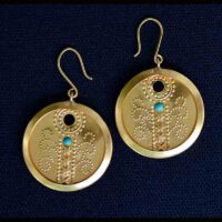 Traditional Newari Nepali chapte sun earrings