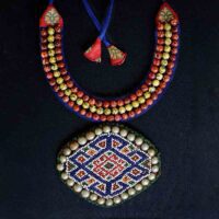 Beaded necklace with old tribal Afghani pendant