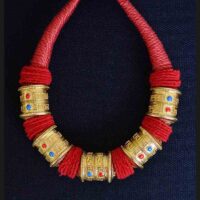 Tibetan Buddhist prayer wheel choker