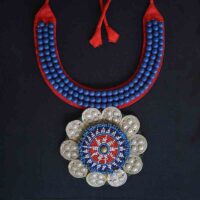 Beaded necklace with old tribal Afghani pendant