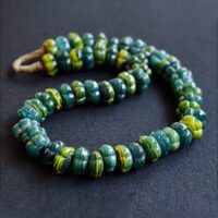 Handmade Murano Glass marbled flower beads