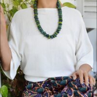 Handmade Murano Glass marbled flower beads