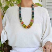 Handmade Murano Glass marbled flower beads