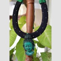 Fabric necklace with Buddha pendant