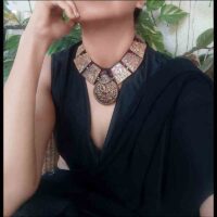 Tibetan yak bone choker with brass Buddha pendant