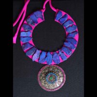 Afghani Pendant with lapis blue free form turquoise slabs