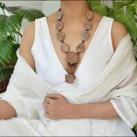 Old Oriental Hongshan pendant with Yunakite petal beads