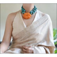 Necklace with Vintage hand carved Bakelite pendant